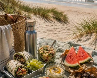 Veganes Strandpicknick für deinen Sommerurlaub: Die besten Ideen zum Mitnehmen
