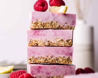 Vegane Himbeer-Joghurt-Eisriegel