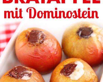 Bratapfel mit Dominostein