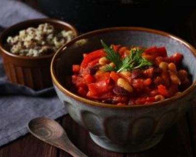Rezept: Paprika-Bohnen-Pfanne mit Quinoa