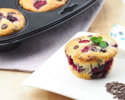 Fruchtig süße Himbeer Schokolade Muffins