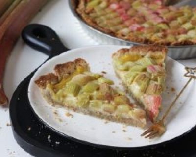 Rezept: vegane Rhabarber-Tarte