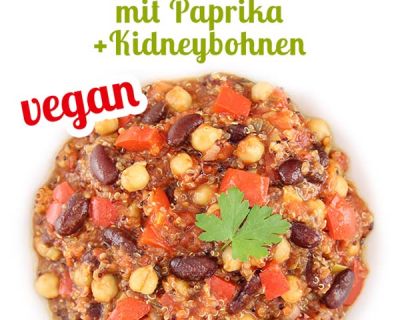 Veganer Kidneybohnen-Eintopf mit Quinoa und Kichererbsen