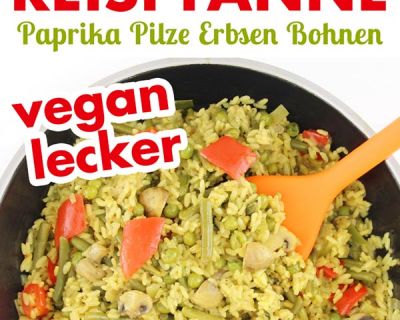Vegane Gemüsepfanne mit Reis