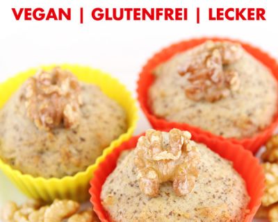 Vegane glutenfreie Walnuss Muffins