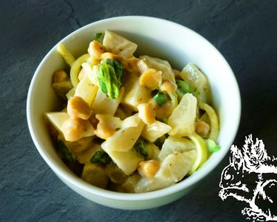 Creamy Salsify and Chickpea Salad