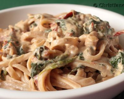 Linguine mit Zitronen-Sesam-Sauce
