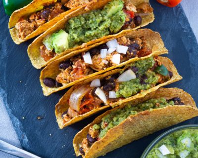 Leckeres Taco Rezept mit Salsa Verde (Vegan)