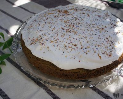 Veganer Matcha – Kuchen mit Kokos – Sahne