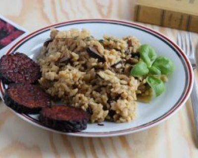 Steinpilz-Risotto mit frischen Steinpilzen