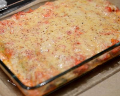 Rezept: Überbackene Cannelloni mit einer „Ricotta“-Spinatfüllung (ohne Tofu)