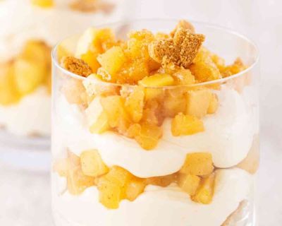 Veganes Apfel-Spekulatius-Dessert - ein ganz traumhafter Weihnachtsnachtisch