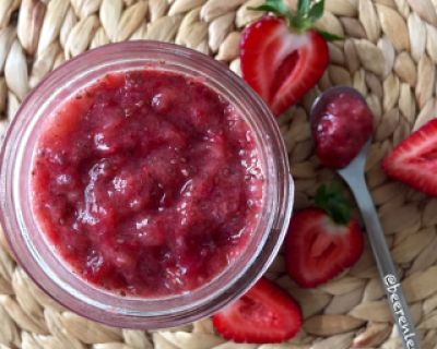 Rohe Erdbeermarmelade (Vegan+Zuckerfrei)