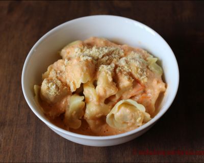 Tortellini mit Tomaten-Ingwer Sauce vegan