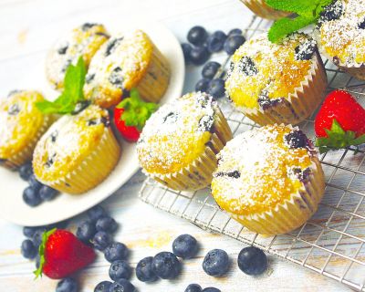 Vegane Blaubeermuffins