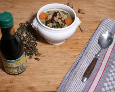 Kichererbsen&Reis Suppe mit etwas Grünkohl