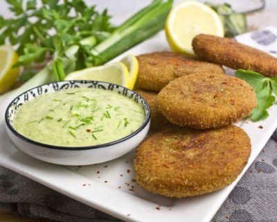Kohlrabi-Schnitzel mit Kräuter-Aioli
