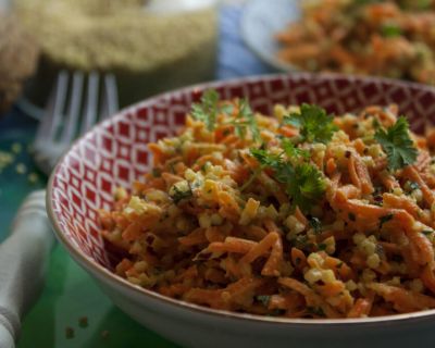 Karotten-Hirse-Salat mit Petersilie