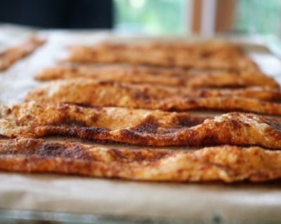 Veganer Bacon aus Reispapier