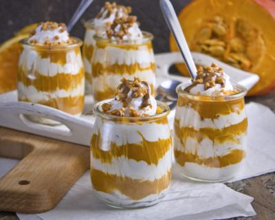 Kürbis-Mango-Becher – Herbstdessert!