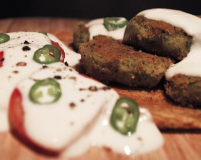 Vollkorn-Pfannkuchen & Falafel-Bällchen