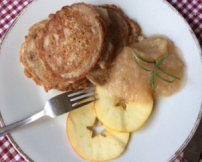 Apfel-Rosinen-Pancakes -glutenfrei