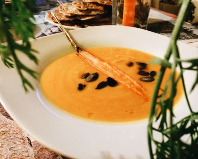 Kürbis-Möhrensuppe vegan