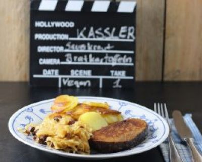 Veganes, gepökeltes Kassler aus Seitan