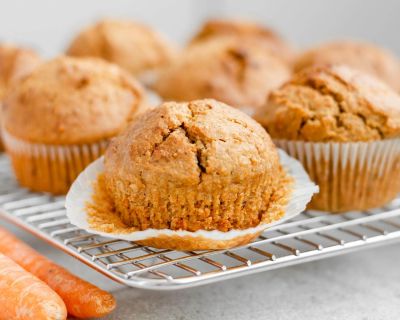 Saftige vegane Karottenmuffins