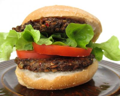 Champignon Burger (Vegan, Glutenfrei, Low-Fat, Ohne Öl)