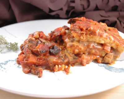 Auberginen Polenta Lasagne