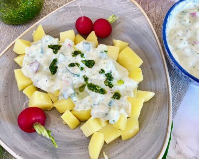 Kartoffeln mit Bärlauchdip vegan