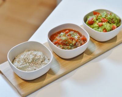 Rezept: 3 Dips – Salsa, Guacamole & Baba Ghanoush