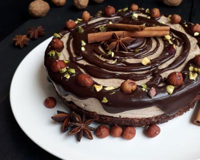 Nix Backen Lebkuchen Torte (Vegan, Glutenfrei, Fruchtgesüßt, Ohne Cashews)