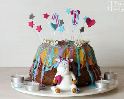 Einhorn Guglhupf Motivtorte
