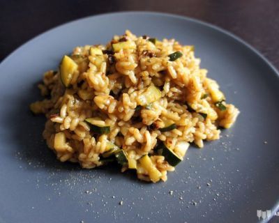 Veganes Tomaten – Zucchini – Risotto