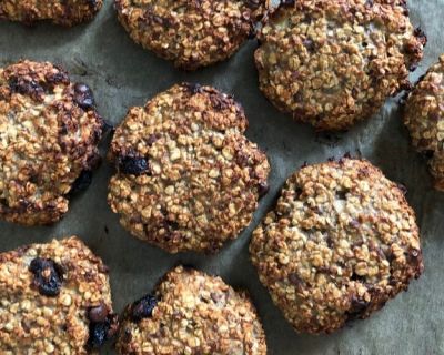 Gesunde Haferflocken-Bananen Kekse mit Cranberries