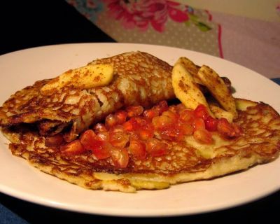 Apfel-Bananen-Pfannkuchen