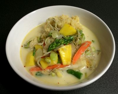 Mango-Spargel-Curry mit Hirse