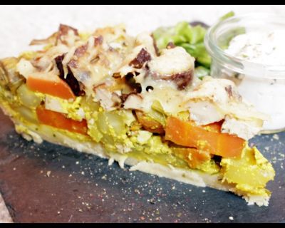 Rezept vom 12.12.2015: Vegane Möhren-Räuchertofu-Pilz Quiche