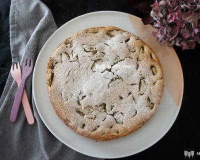 Veganer Rhabarberkuchen zum Muttertag