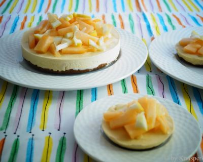 Melon-Lemon-Cheesecake (raw, glutenfrei und vegan)