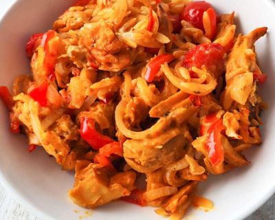 Veganer Gyrosauflauf mit Kritharaki