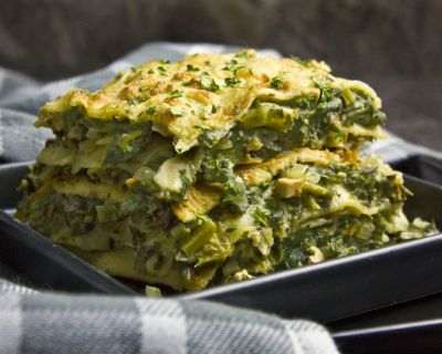 Grünkohl-Lasagne mit Béchamel-Sauce