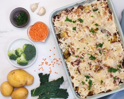 Veganes Kartoffel-Gemüse Gratin