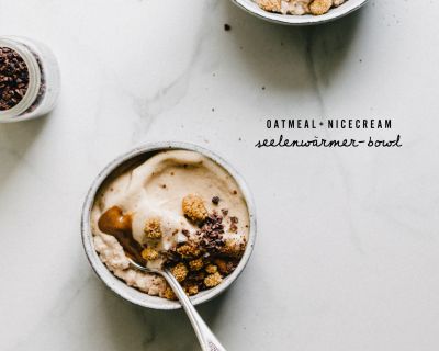 Seelenwärmer-Bowl – Warmes Oatmeal trifft auf kühle Nicecream