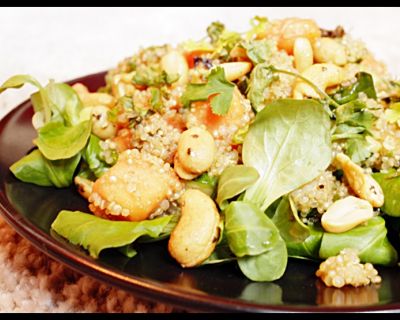 Rezept vom 13.11.2015: Papaya-Koriander-Quinoa Salat (Vegan)