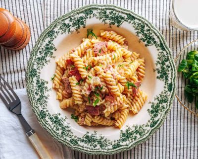 Vegane Schinkennudeln