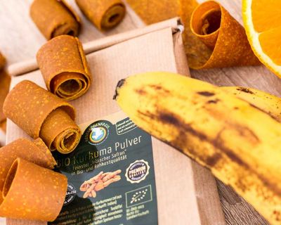 Fruchtleder Kurkuma-Orange