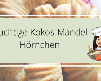Fruchtige Kokos Mandel Hörnchen *vegan*